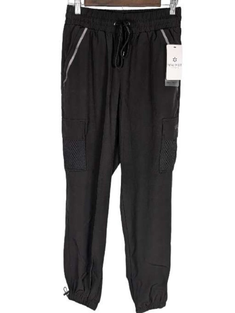 NWT Nine West Women's Active Cargo Black Joggers Medium